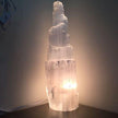 Selenite Crystal Skyscraper Lamp Prime